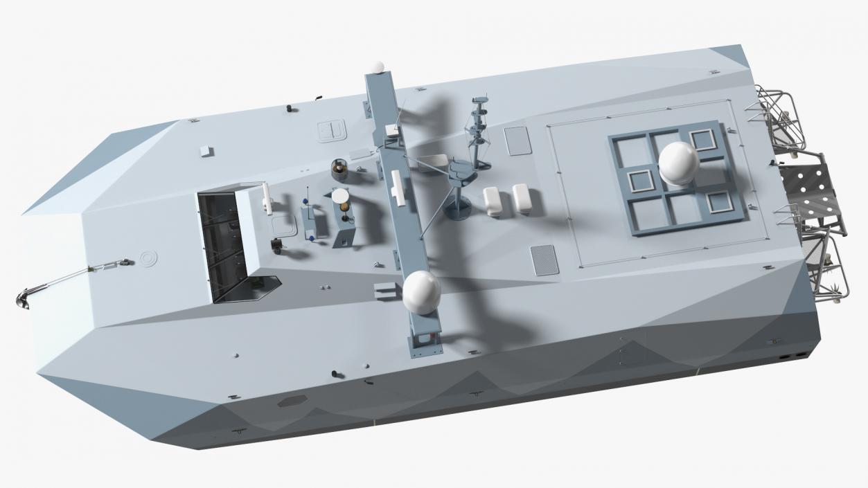 3D M80 Stiletto Stealth Naval Ship Rigged model