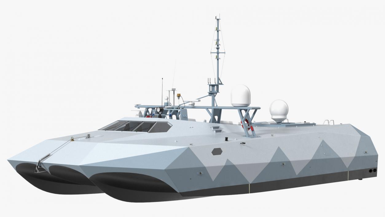 3D M80 Stiletto Stealth Naval Ship Rigged model