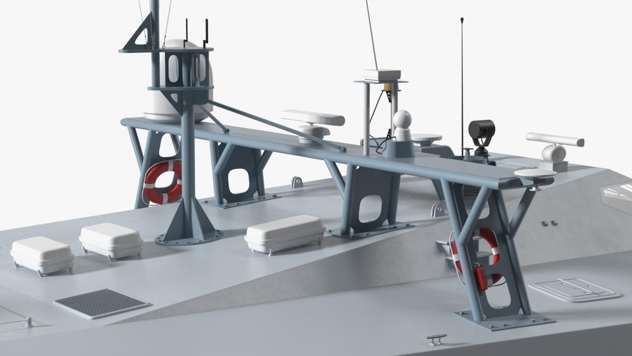 3D M80 Stiletto Stealth Naval Ship Rigged model