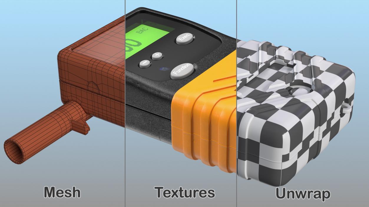 Portable Breath Alcohol BAC Tester 3D model