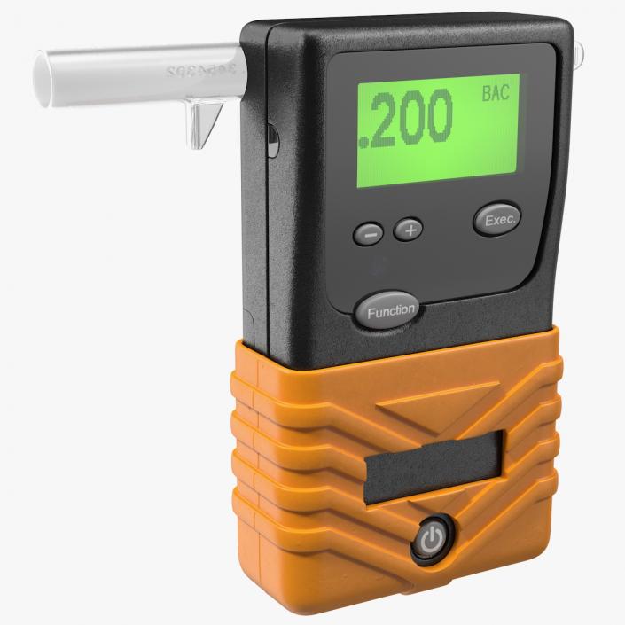 Portable Breath Alcohol BAC Tester 3D model