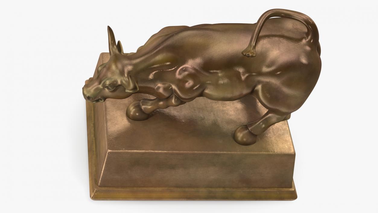 3D Bronze Bull Statue model