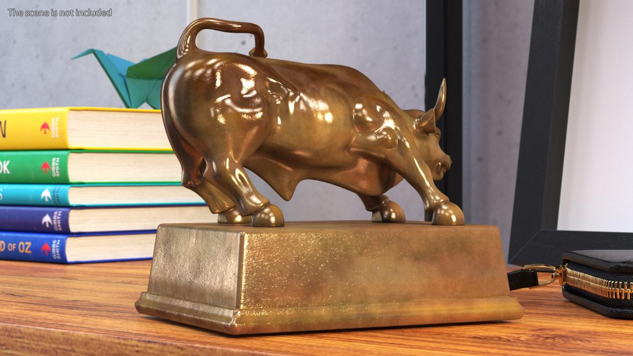 3D Bronze Bull Statue model