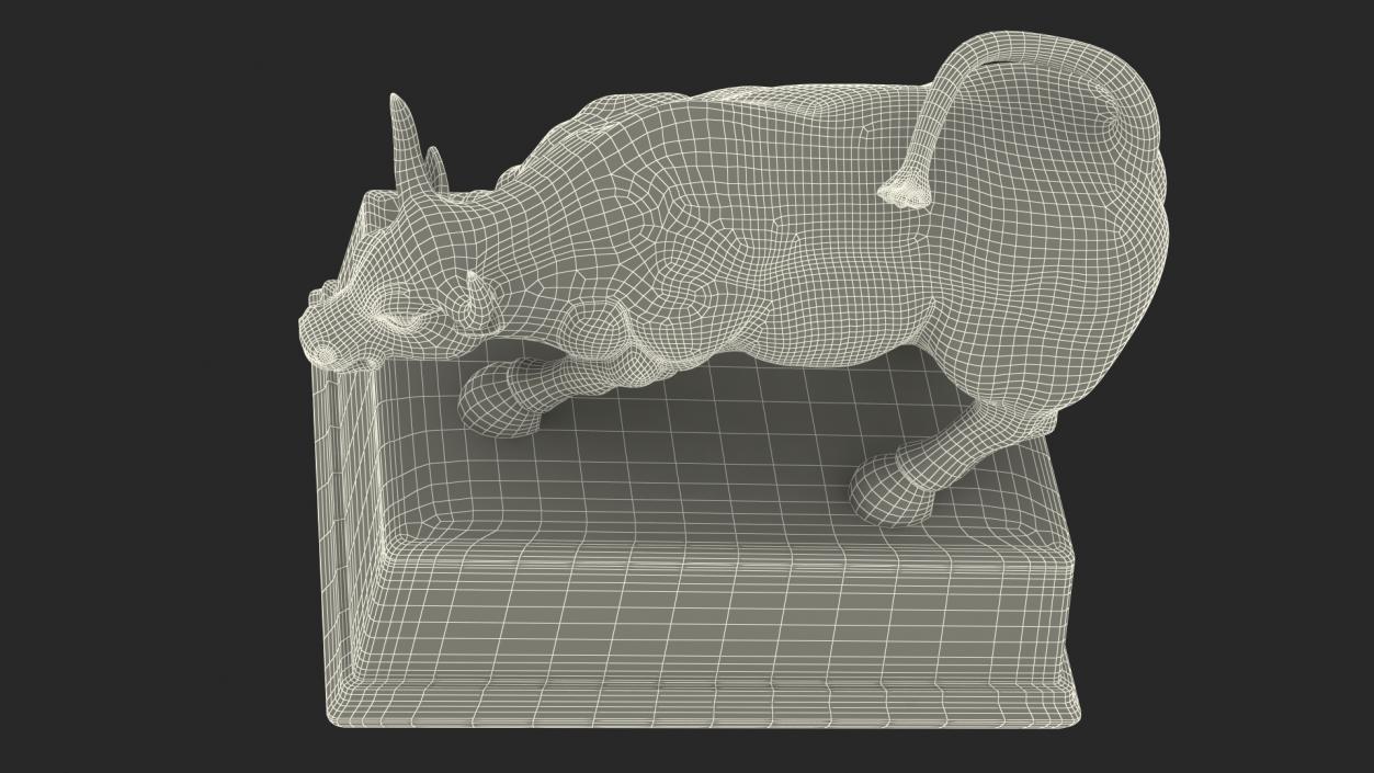 3D Bronze Bull Statue model