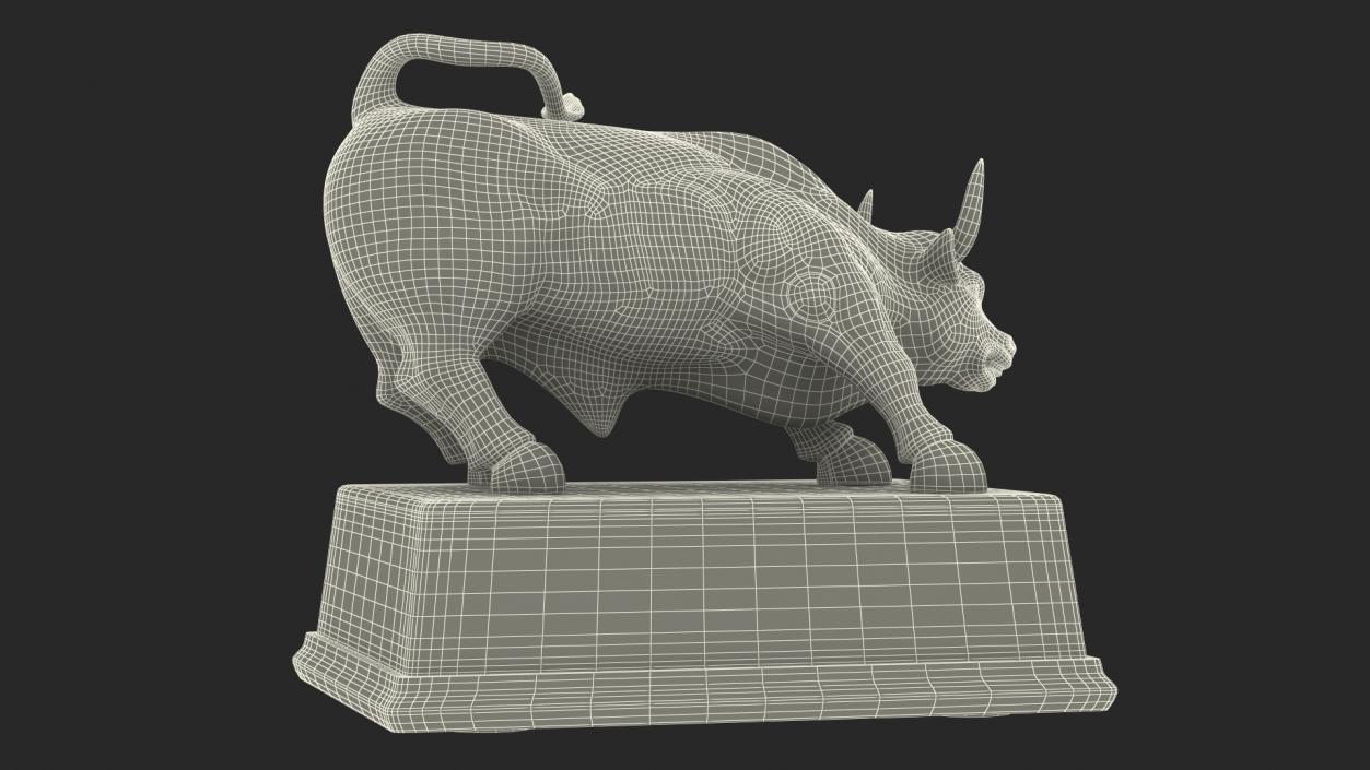 3D Bronze Bull Statue model