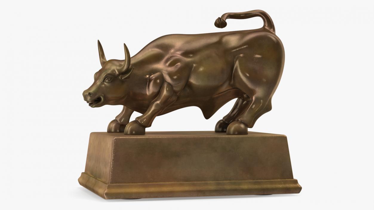 3D Bronze Bull Statue model