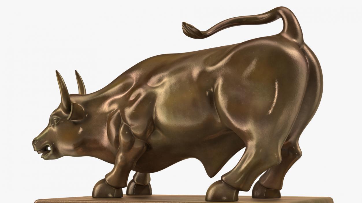 3D Bronze Bull Statue model