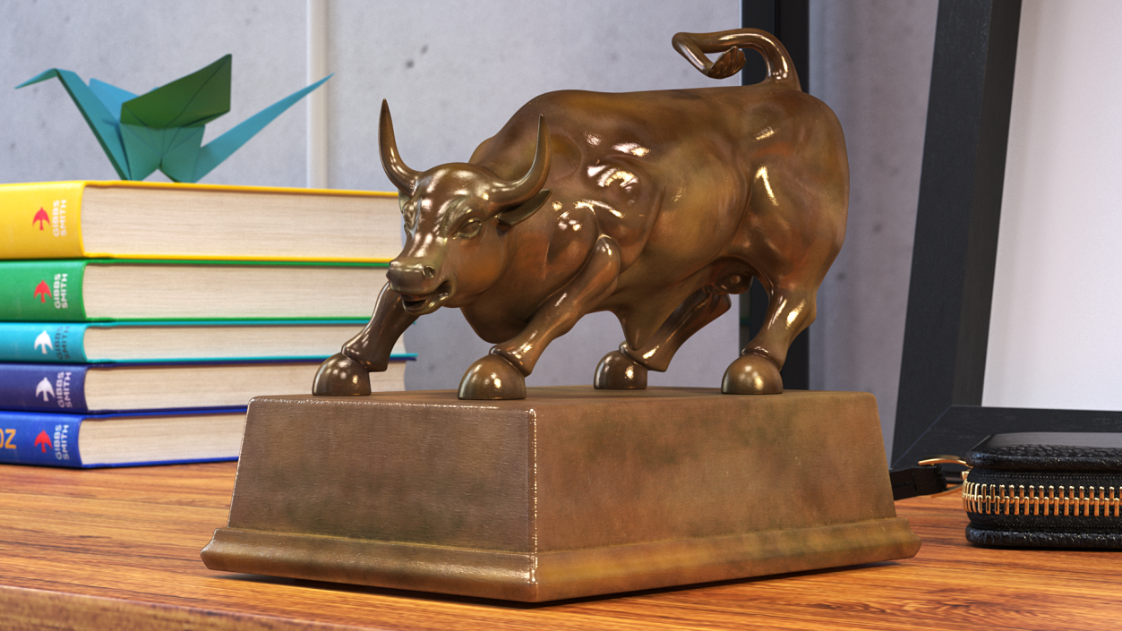 3D Bronze Bull Statue model