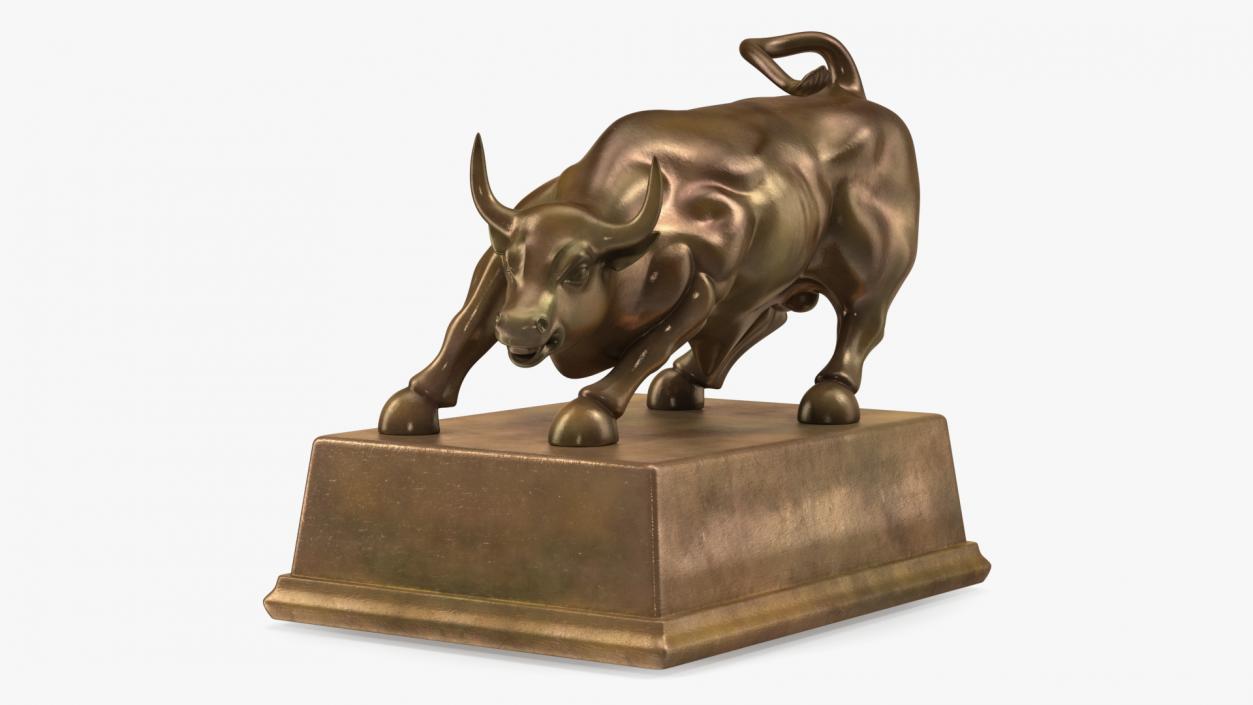 3D Bronze Bull Statue model