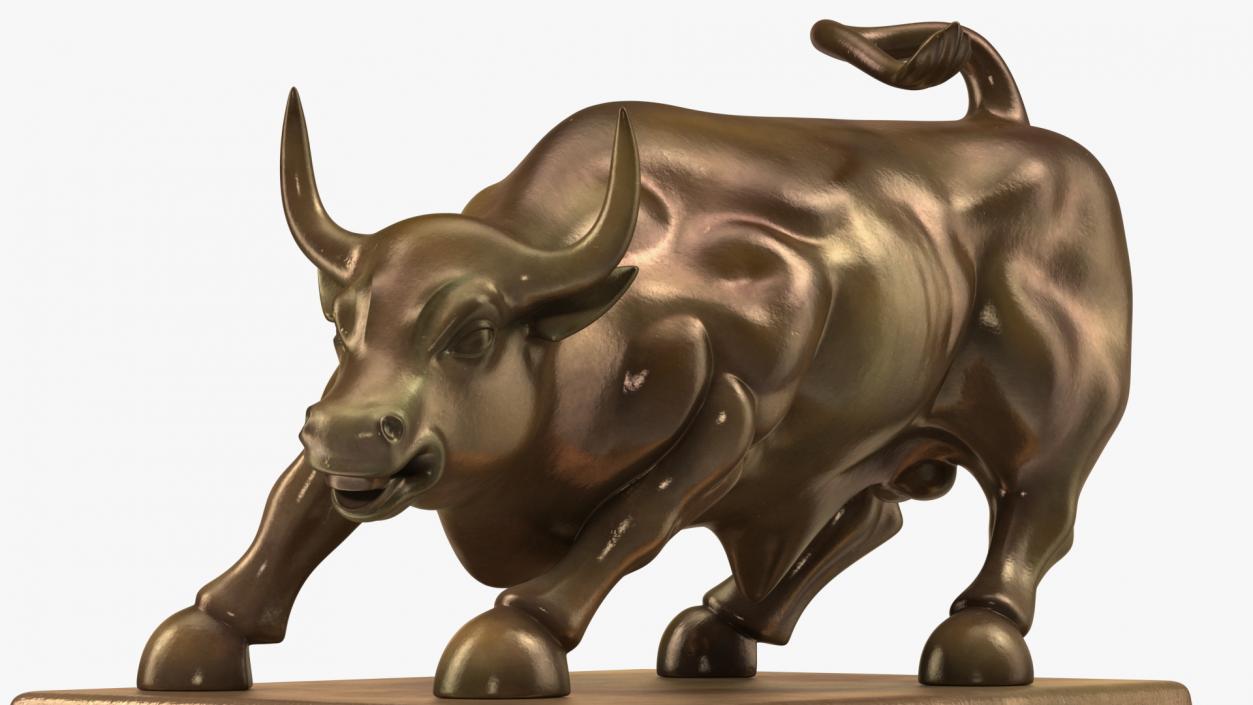 3D Bronze Bull Statue model