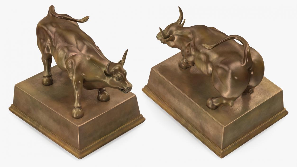 3D Bronze Bull Statue model