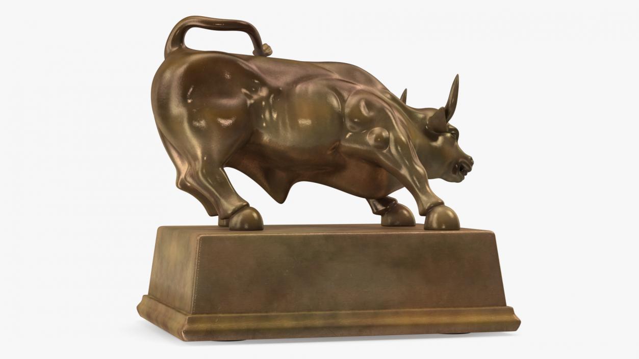 3D Bronze Bull Statue model