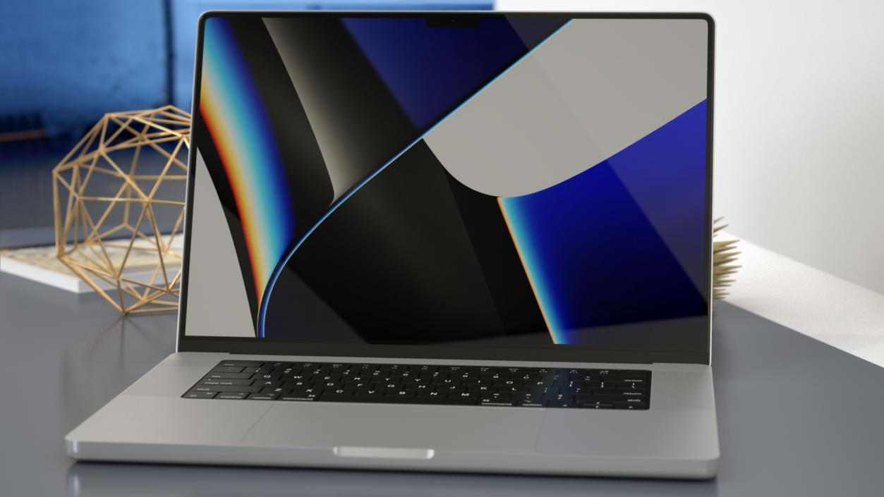 Apple MacBook Pro 16 inch Silver 3D