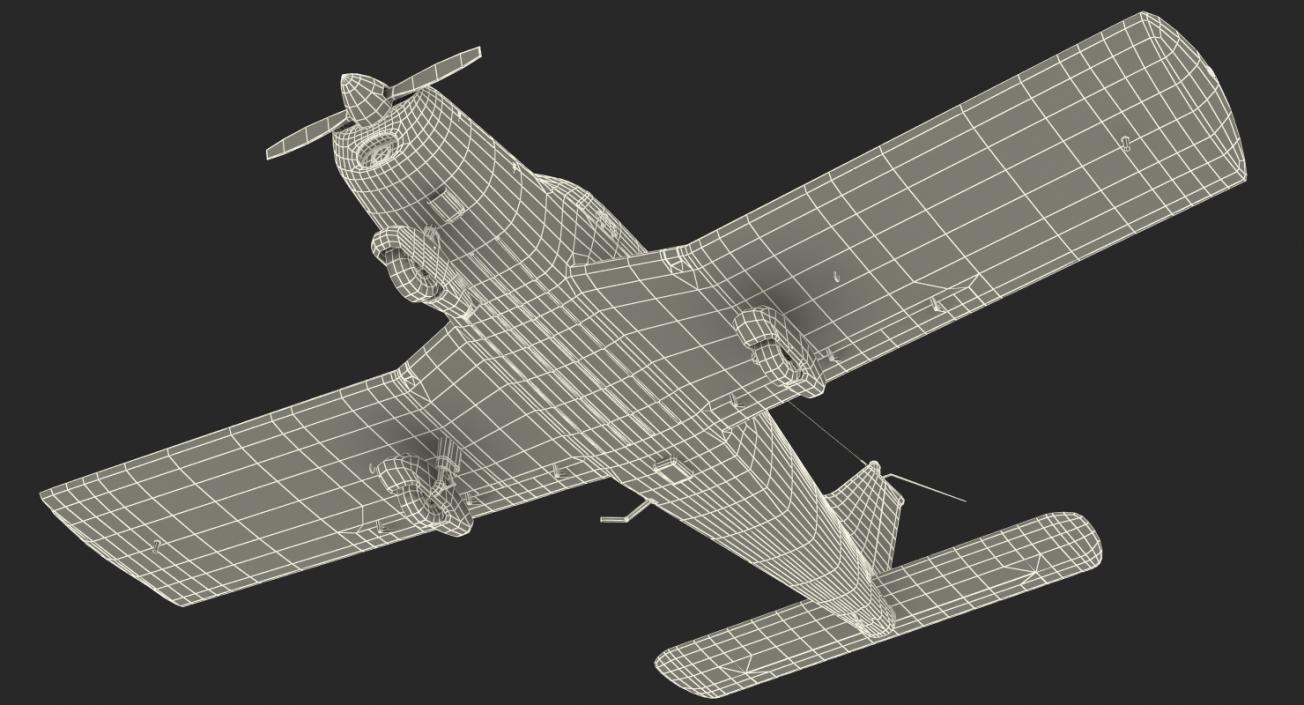 3D Civil Utility Aircraft Piper PA 28 Cherokee model