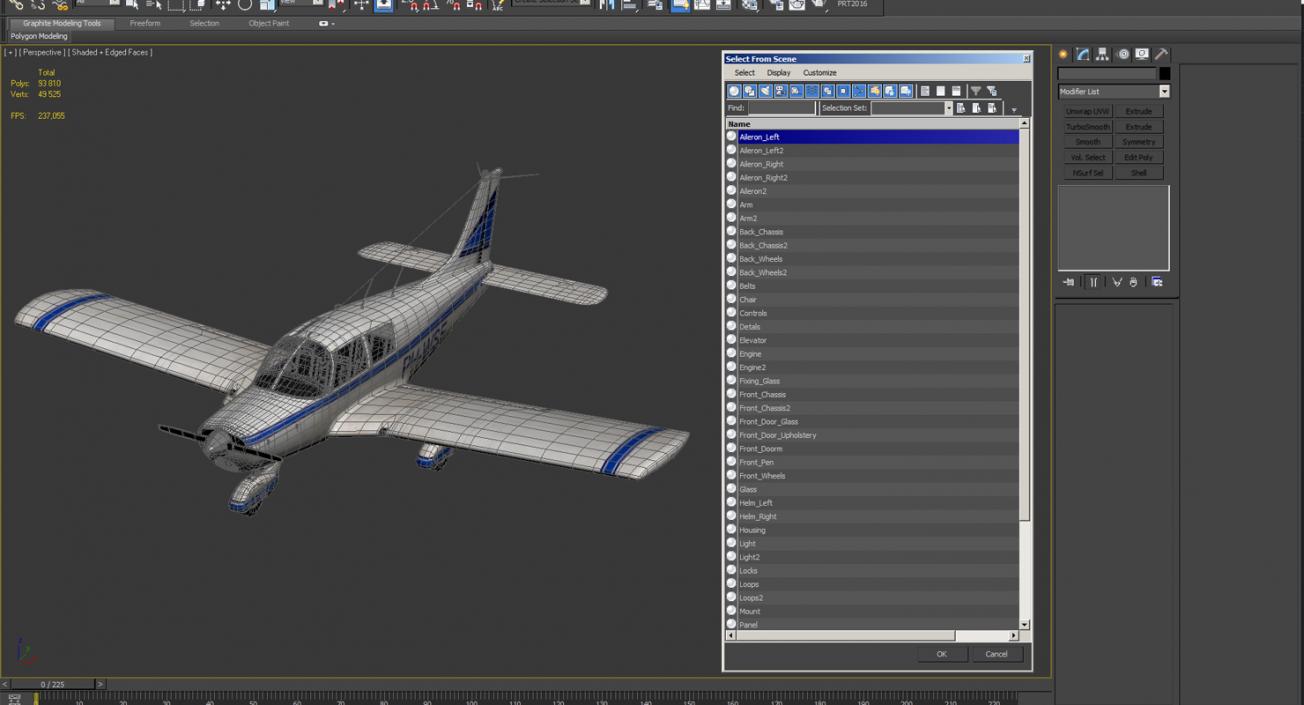 3D Civil Utility Aircraft Piper PA 28 Cherokee model