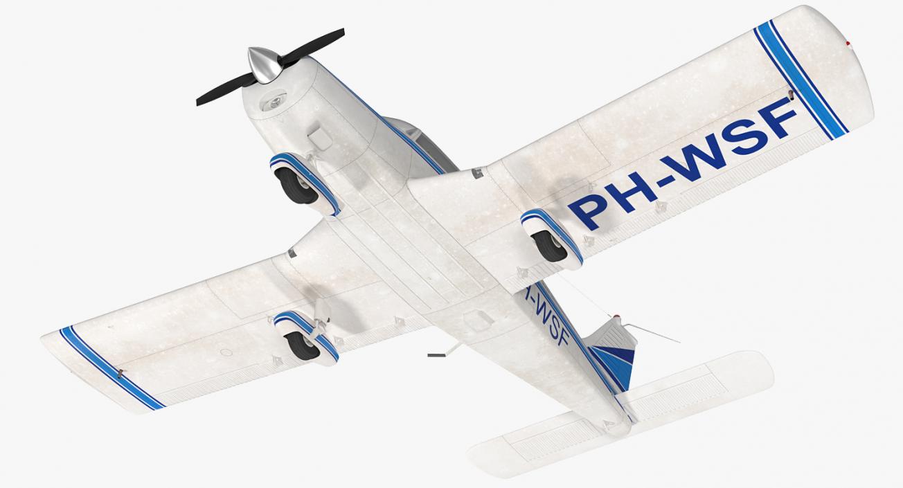 3D Civil Utility Aircraft Piper PA 28 Cherokee model