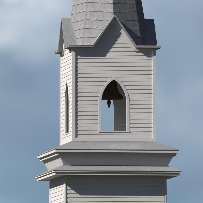 Wooden Tower with Bell 3D