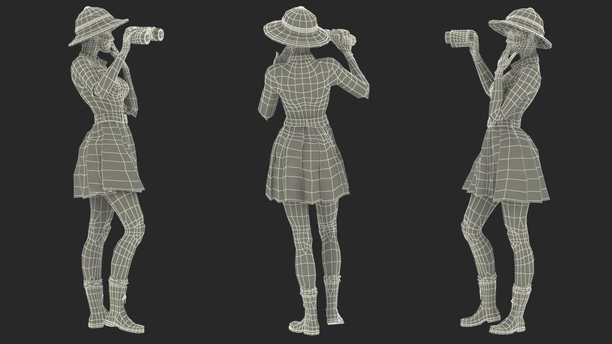 3D Women in Zookeeper Clothes