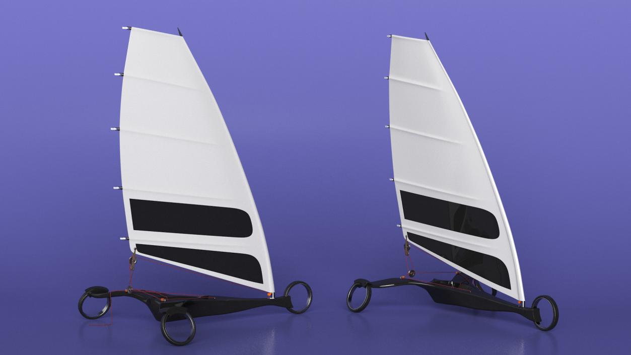 3D Land Sand Yacht Albatros Rigged