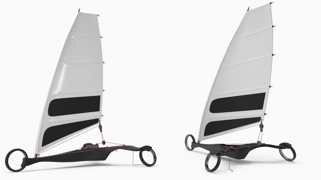 3D Land Sand Yacht Albatros Rigged