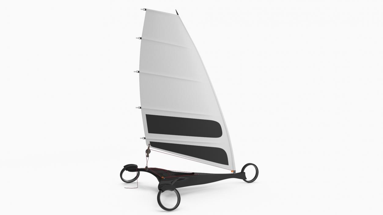 3D Land Sand Yacht Albatros Rigged