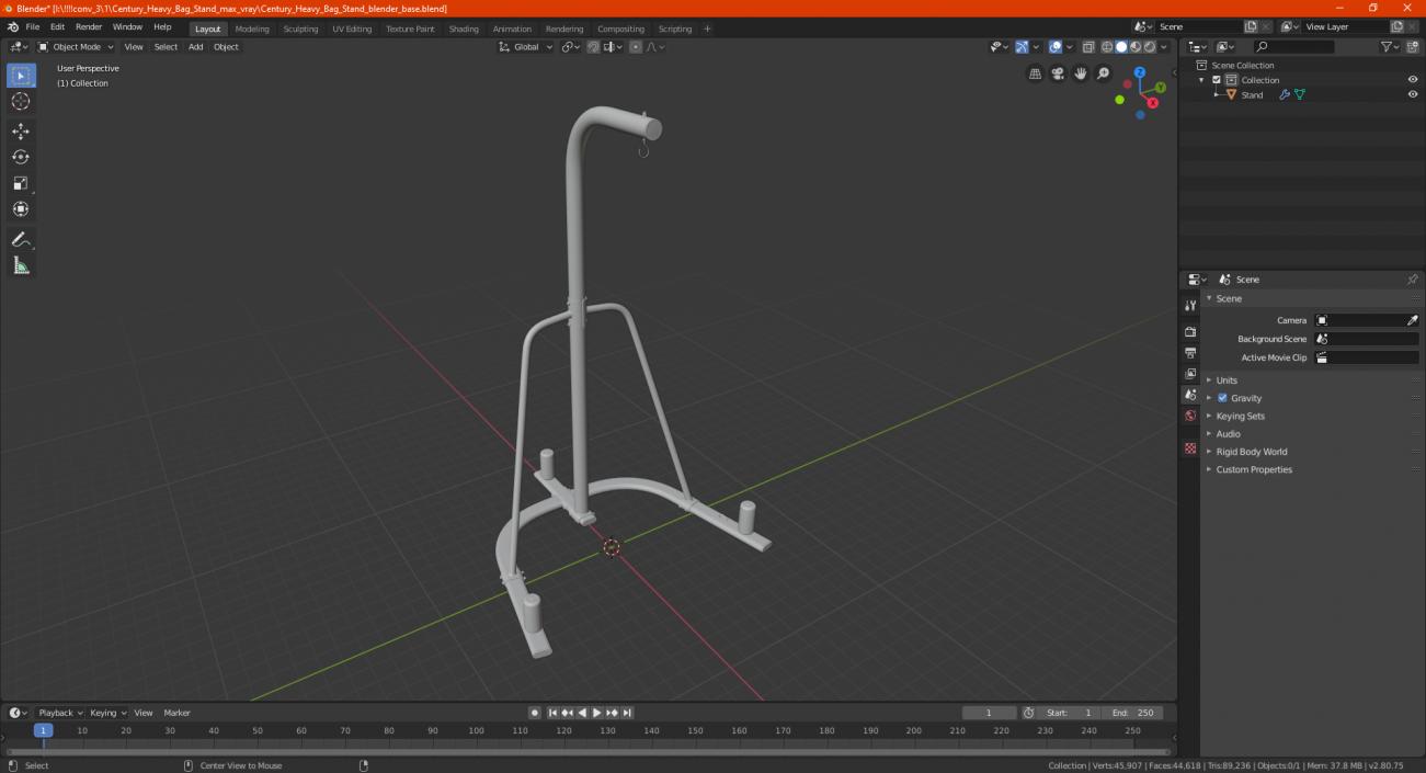 3D Century Heavy Bag Stand model