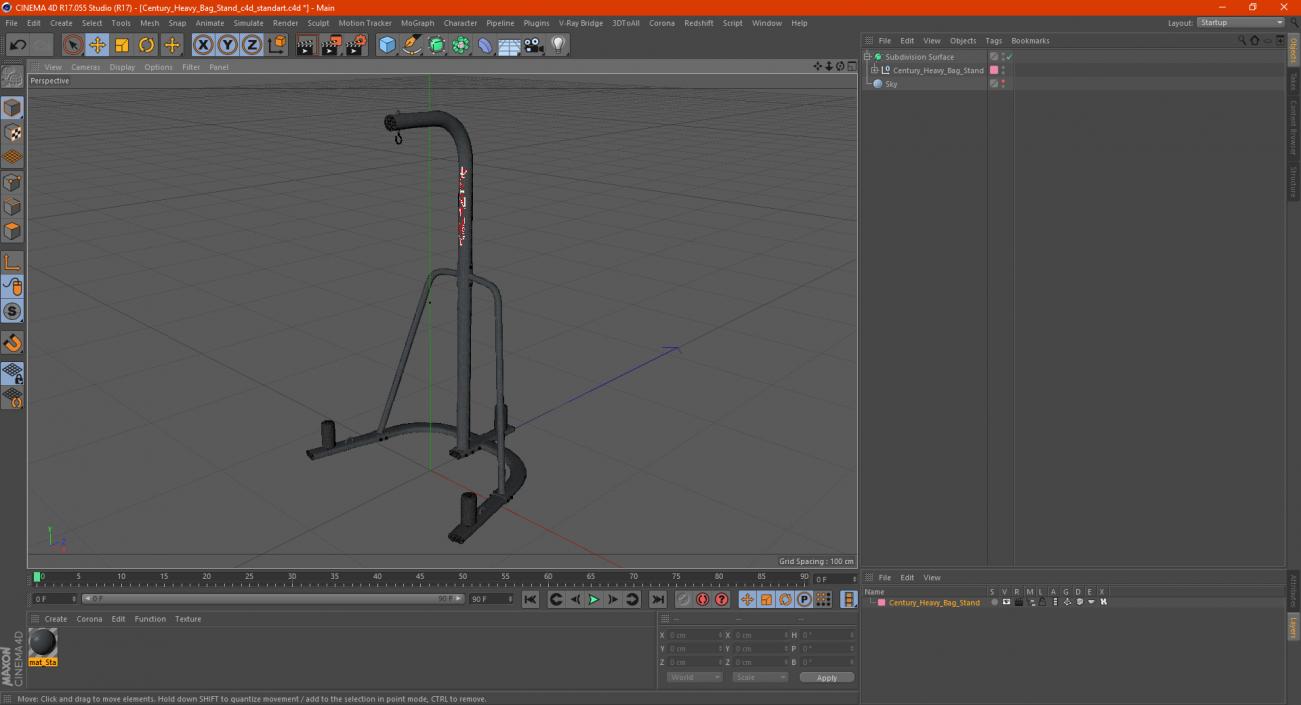 3D Century Heavy Bag Stand model