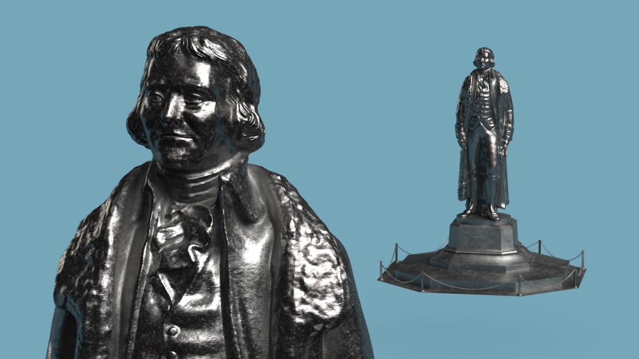 3D model Thomas Jefferson Statue 2