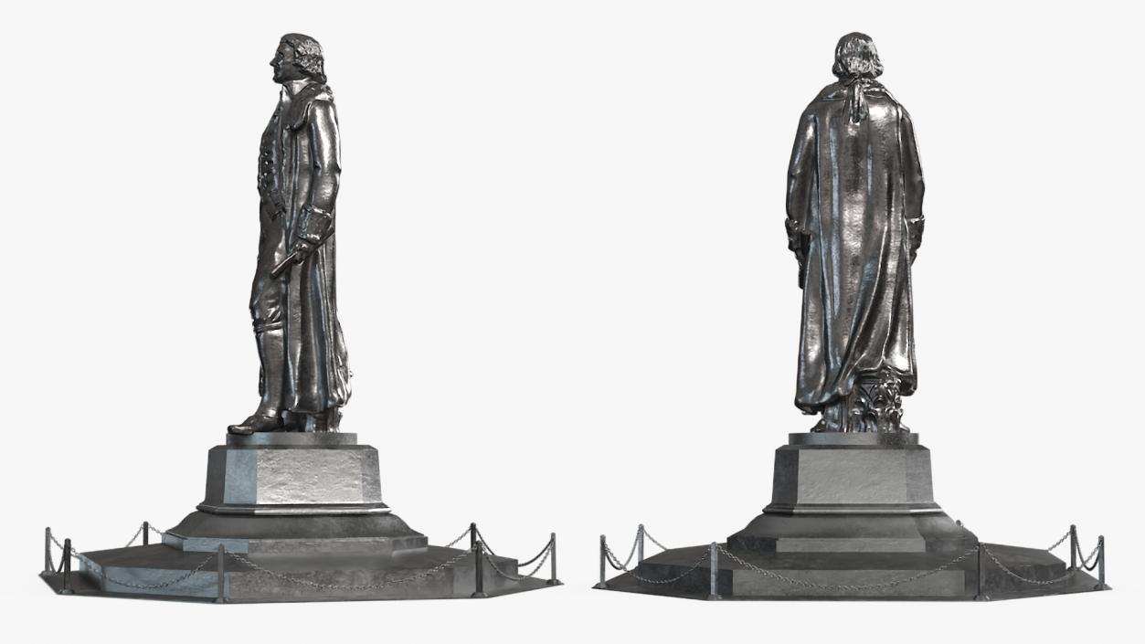 3D model Thomas Jefferson Statue 2