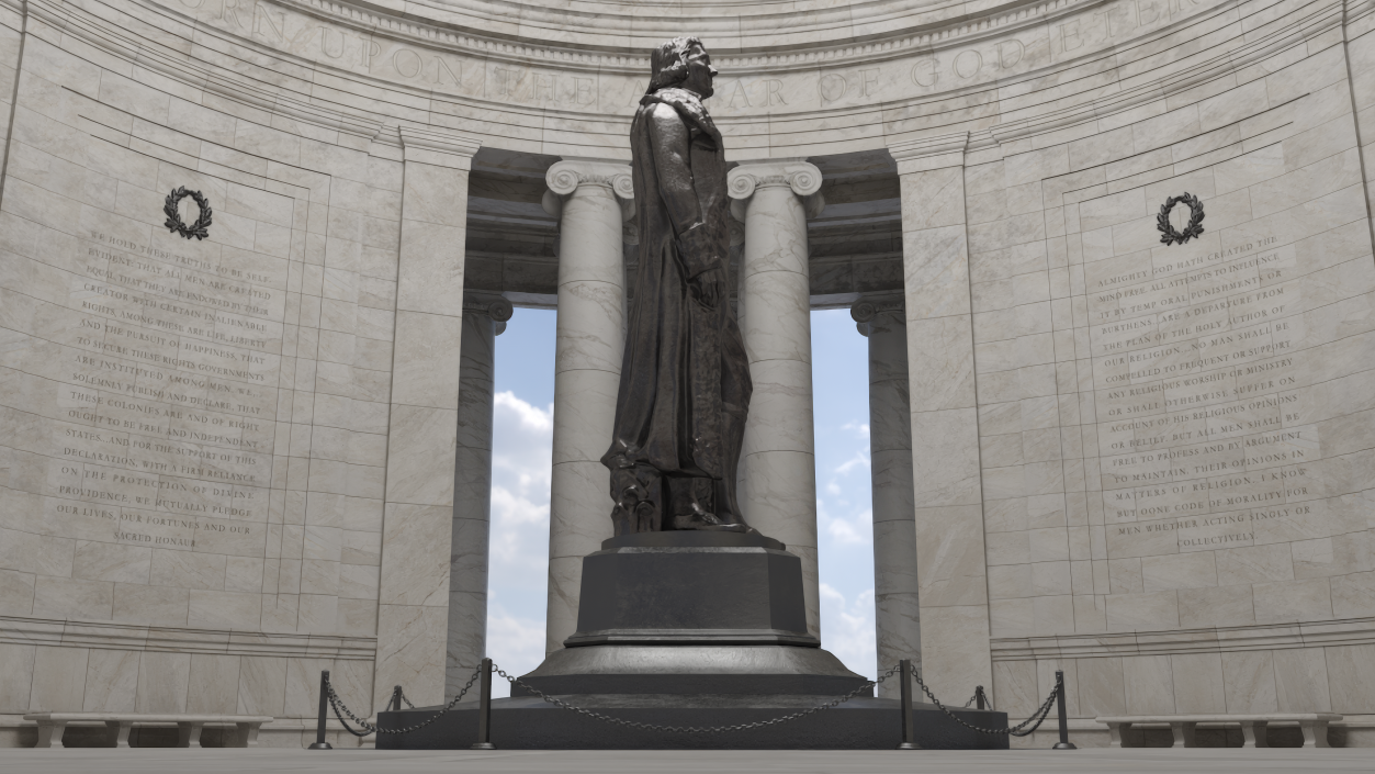 3D model Thomas Jefferson Statue 2