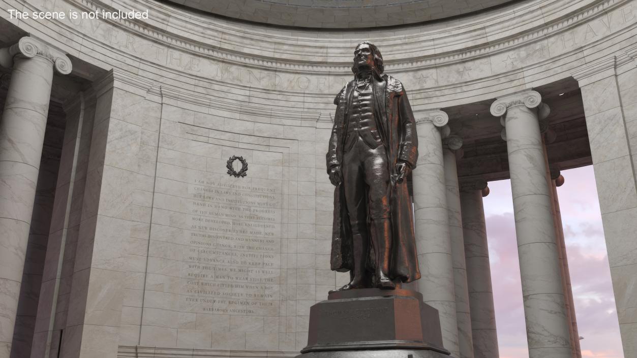 3D model Thomas Jefferson Statue 2