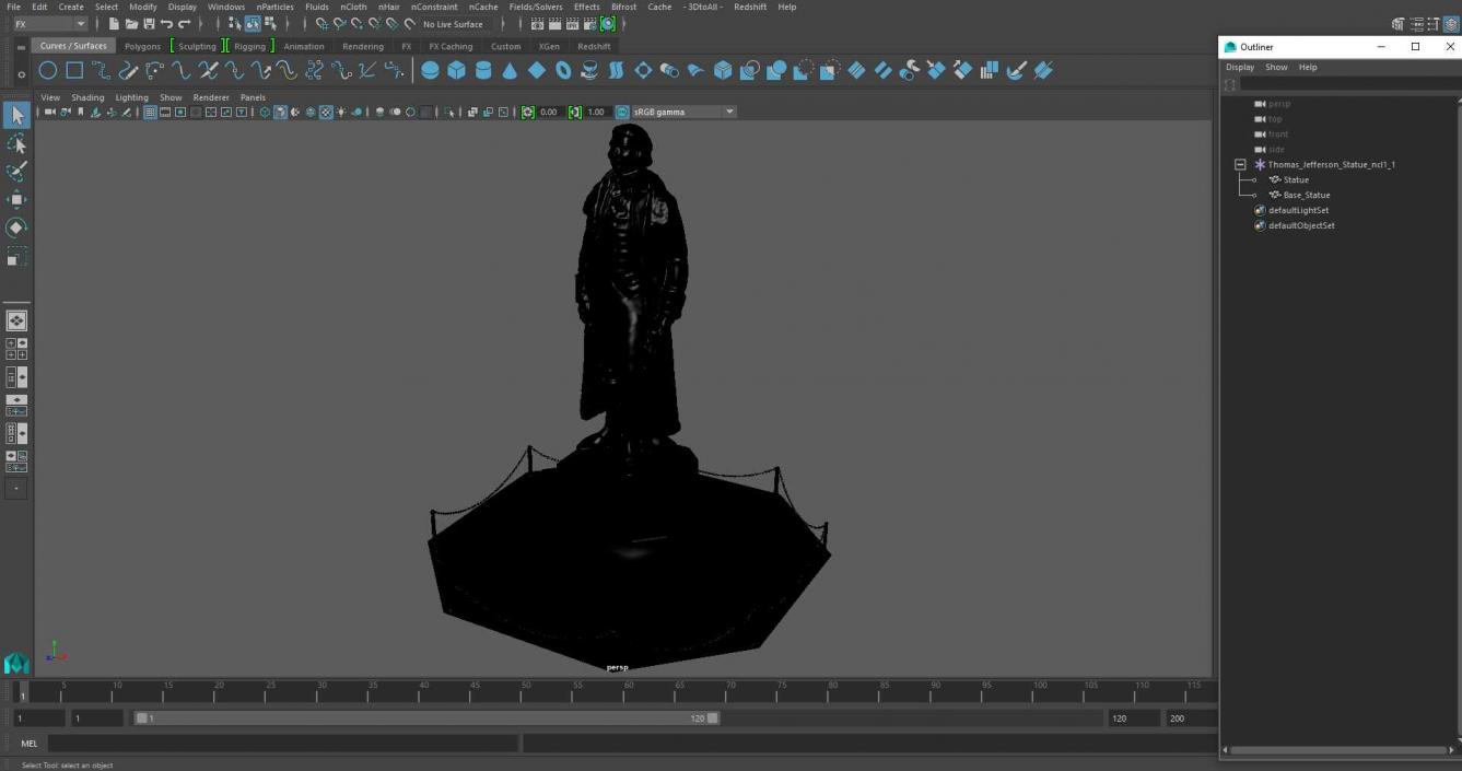 3D model Thomas Jefferson Statue 2