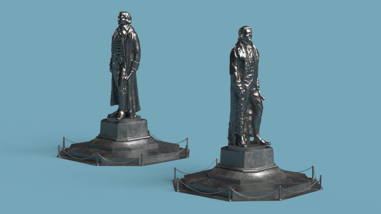 3D model Thomas Jefferson Statue 2