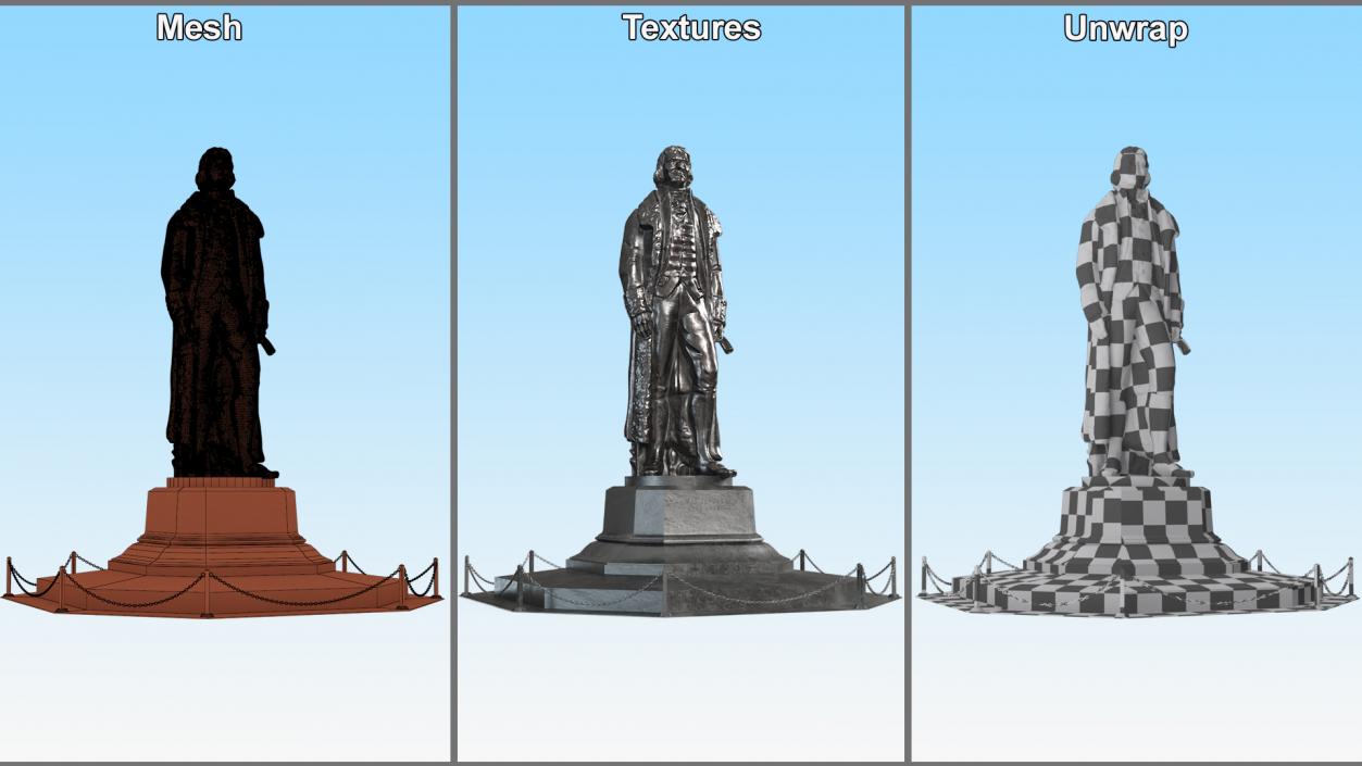 3D model Thomas Jefferson Statue 2