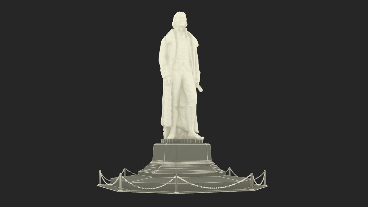 3D model Thomas Jefferson Statue 2