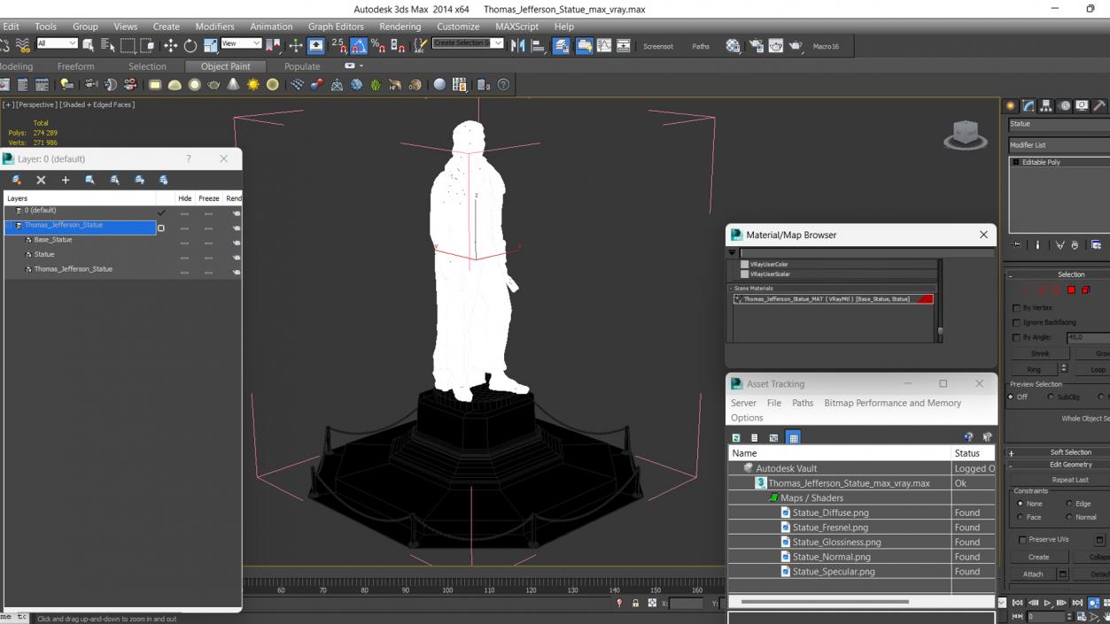 3D model Thomas Jefferson Statue 2