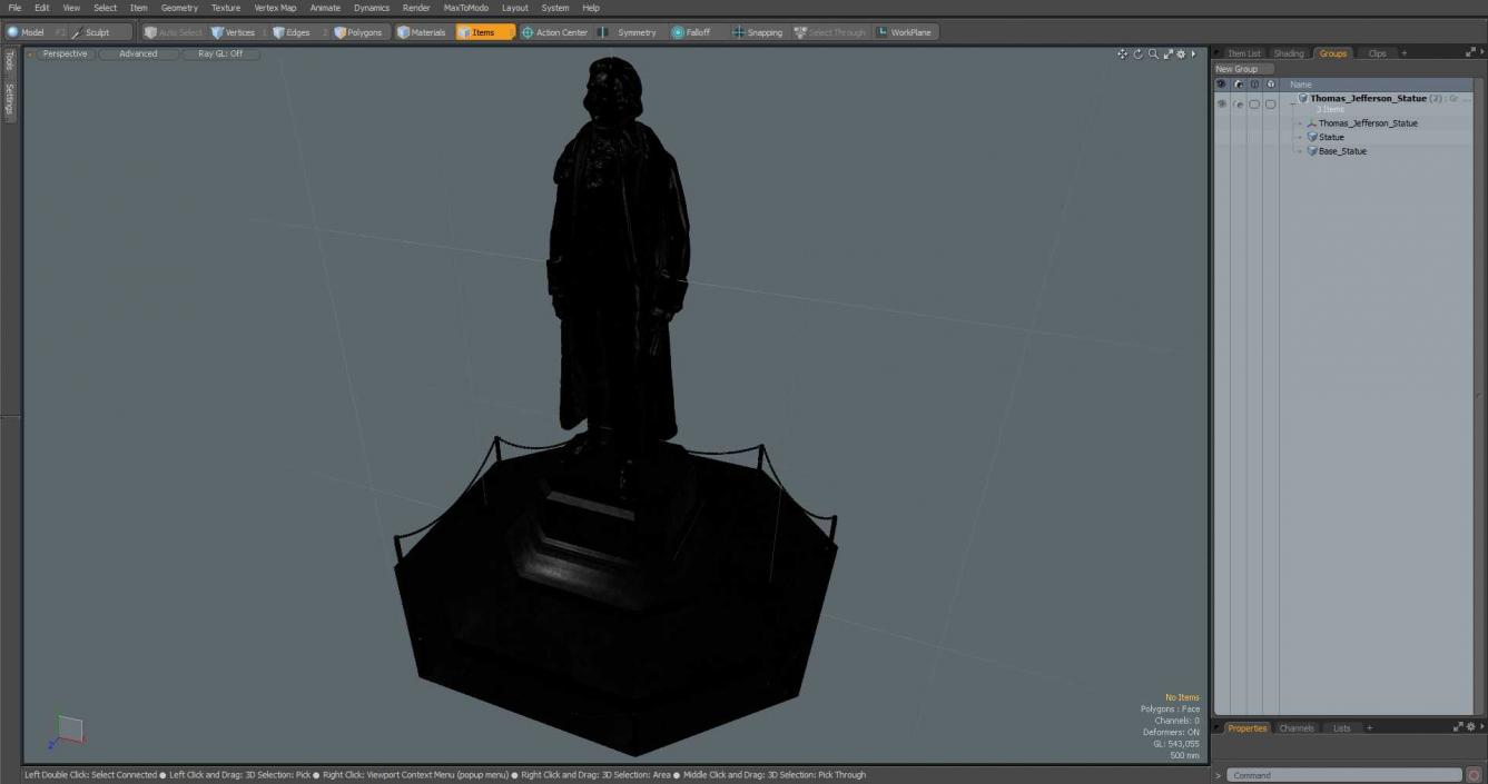 3D model Thomas Jefferson Statue 2