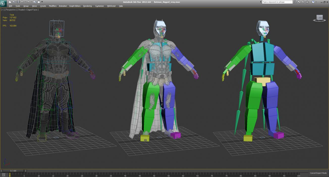 3D Batman Rigged model