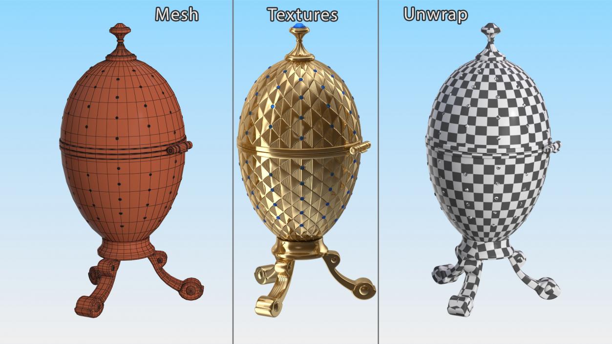 3D Faberge Eggs Collection model