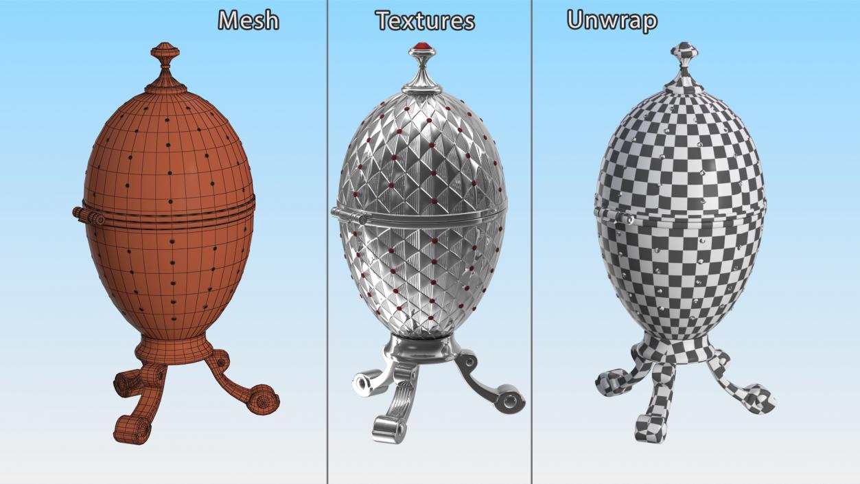 3D Faberge Eggs Collection model