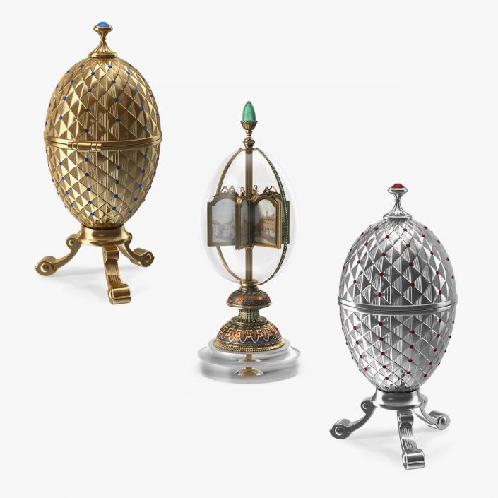 3D Faberge Eggs Collection model