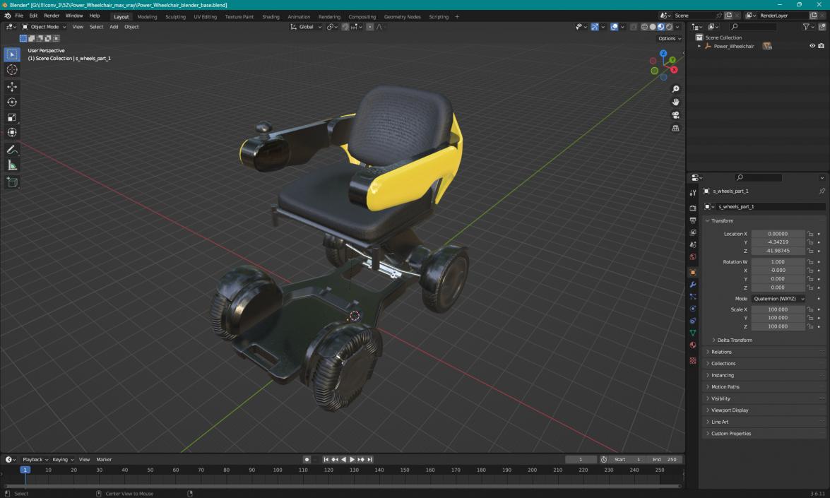 3D Power Wheelchair