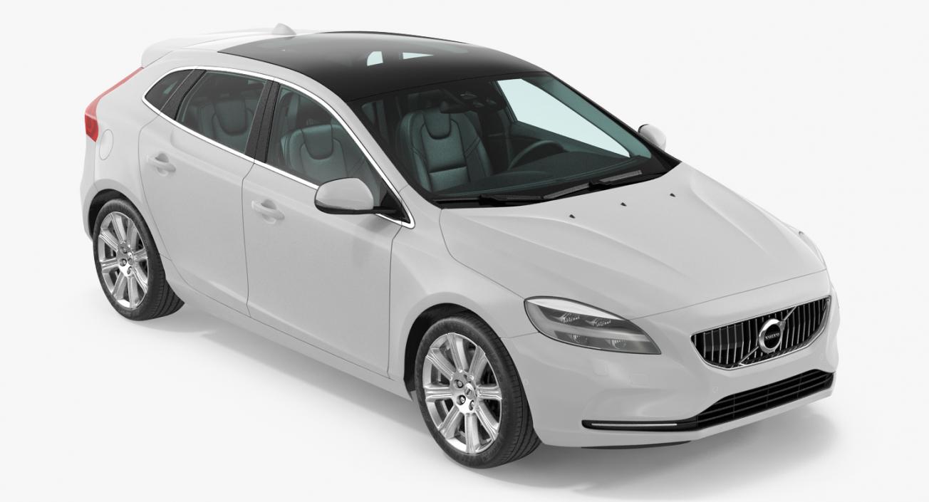 3D model Volvo V40 Hatchback Simple Interior