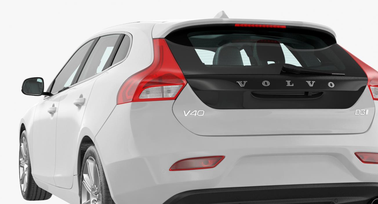 3D model Volvo V40 Hatchback Simple Interior