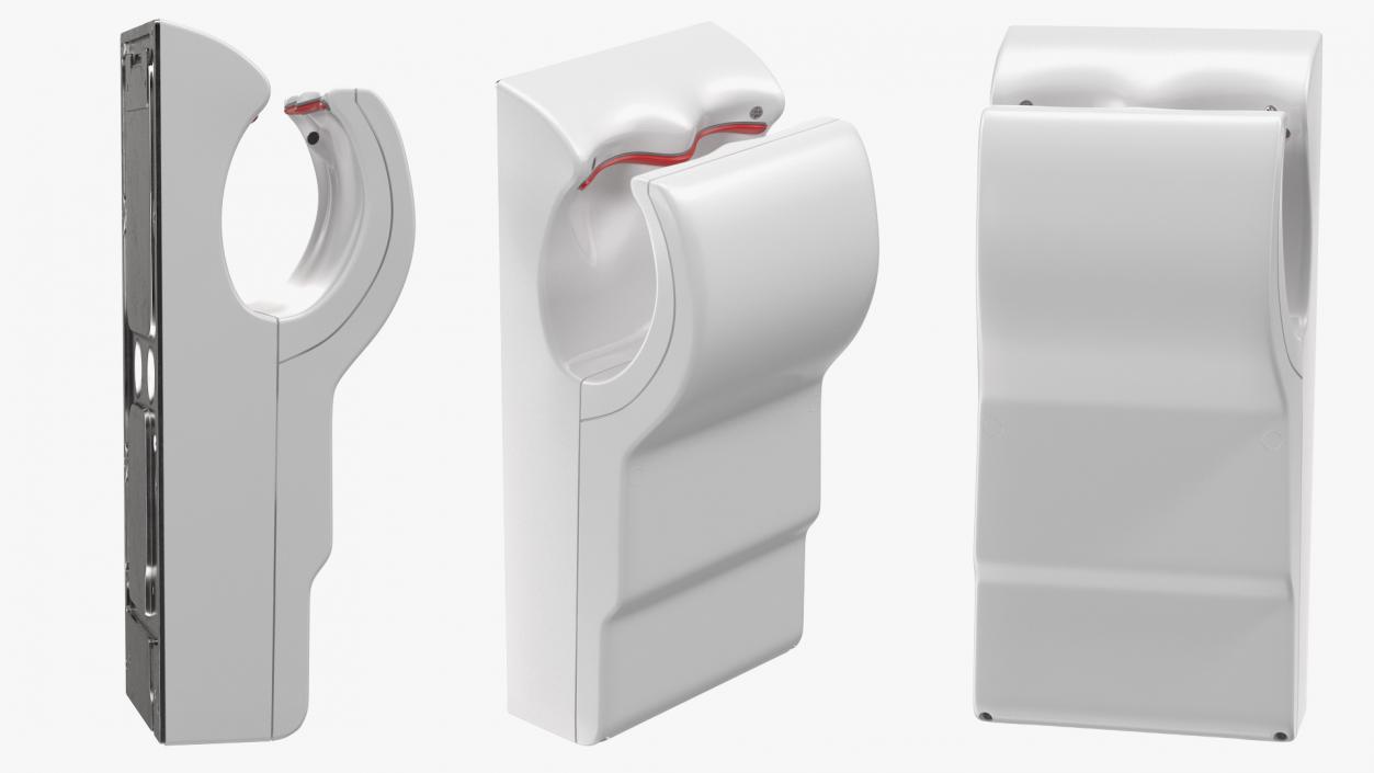 High Velocity Vertical Hand Dryer White 3D model