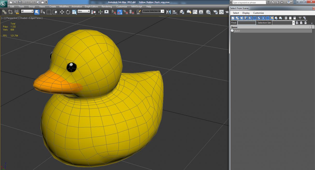 3D Yellow Rubber Duck model