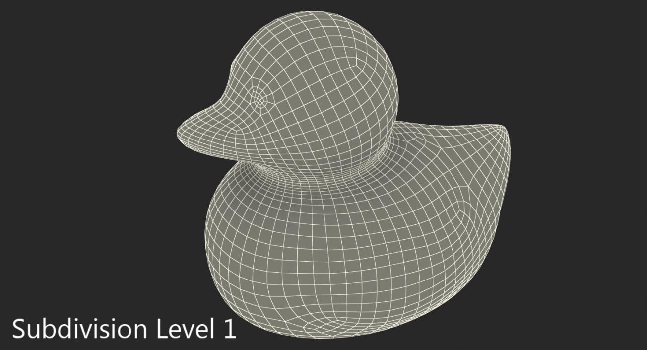 3D Yellow Rubber Duck model