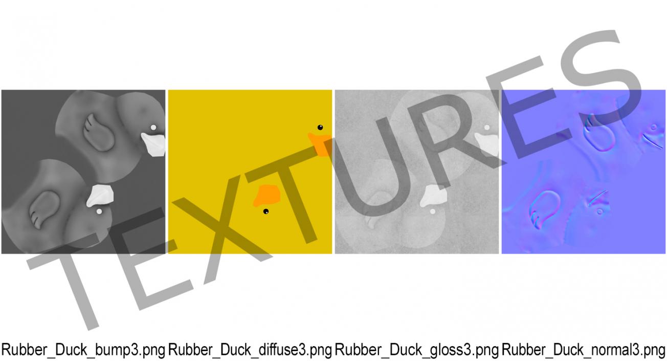 3D Yellow Rubber Duck model