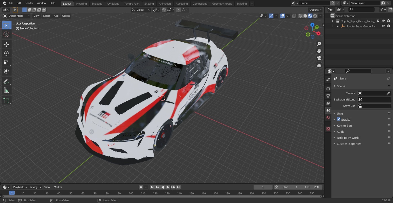 Toyota Supra Gazoo Racing Concept Simple Interior 3D model