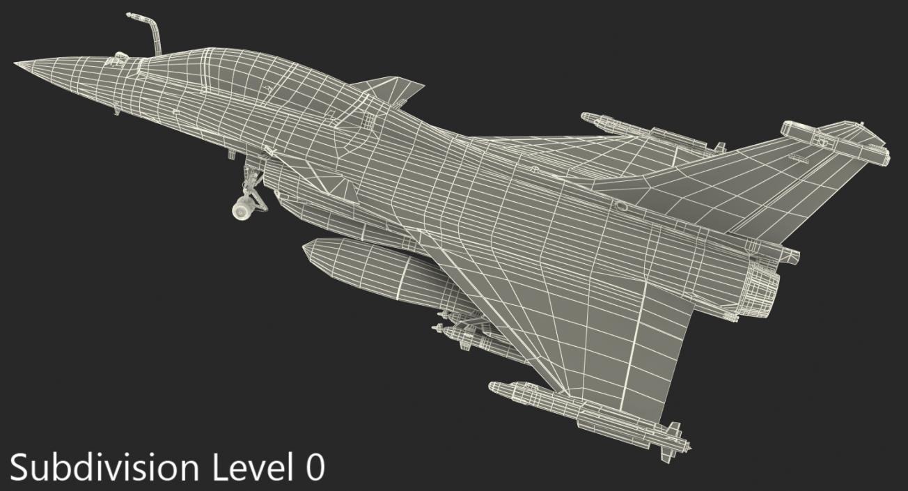 Dassault Rafale Rigged 3D